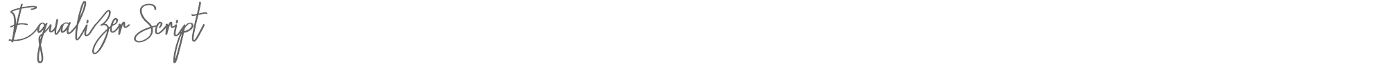 Sample characters Equalizer Script Font